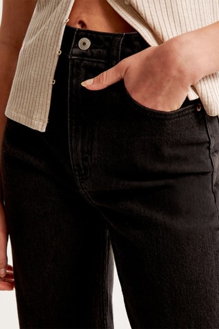 Jean relaxed taille haute - Noir