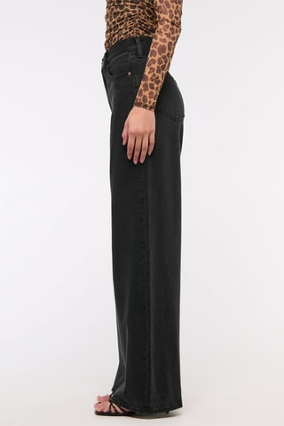 Jean wide legs taille haute - Noir