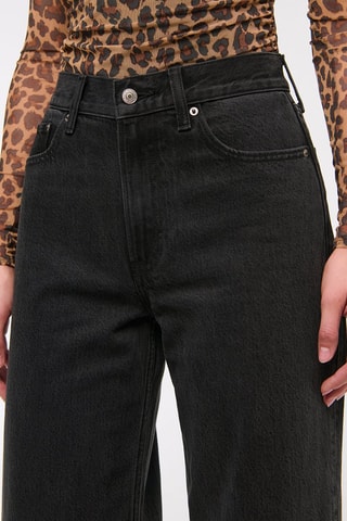 Jean wide legs taille haute - Noir