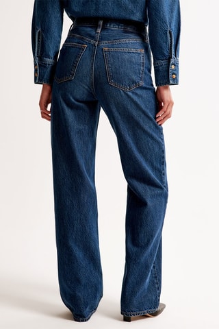 Jean loose taille haute - Bleu foncé