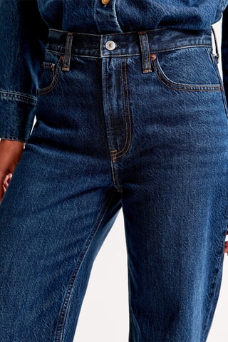 Jean loose taille haute - Bleu foncé