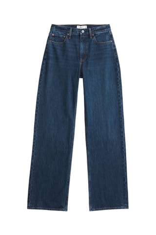 Jean loose taille haute - Bleu foncé