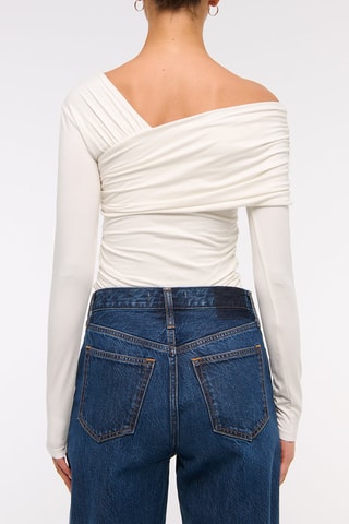 Top drapé - Blanc