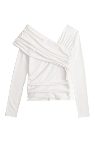 Top drapé - Blanc