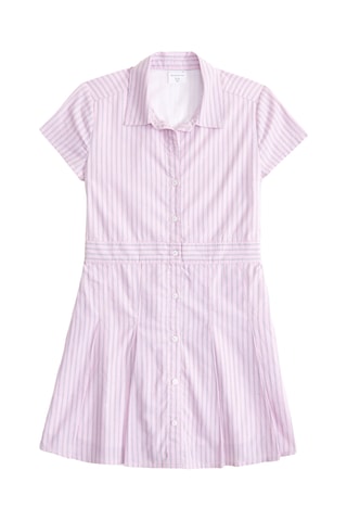 Robe chemise - Rose et blanc