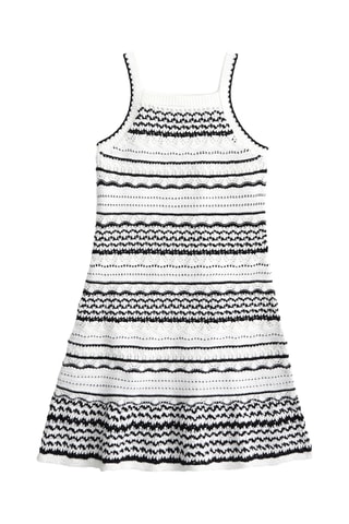 Robe trapèze - Blanc et noir