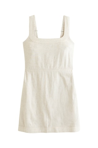 Robe droite en lin - Beige