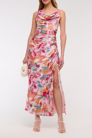Robe longue - Rose et blanc