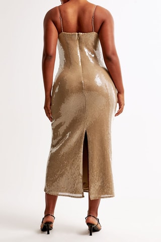 Robe fourreau - Marron clair