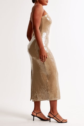 Robe fourreau - Marron clair