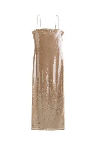 Robe fourreau - Marron clair