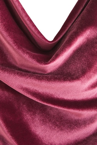 Robe midi en velours - Bordeaux