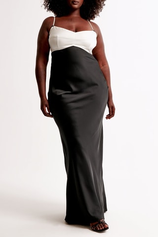 Robe longue - Noir et blanc