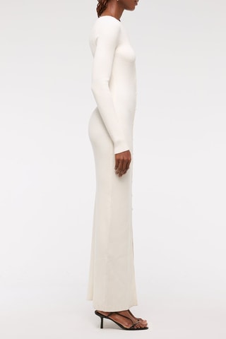 Robe pull en mérinos - Ecru