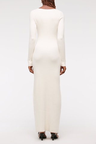 Robe pull en mérinos - Ecru
