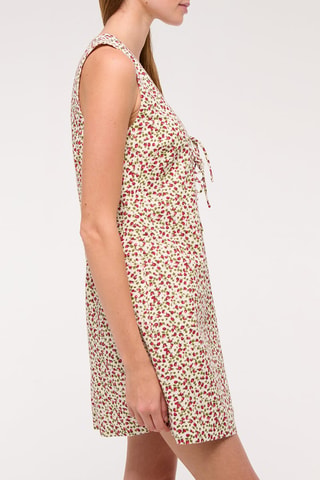 Robe droite en lin - Rouge