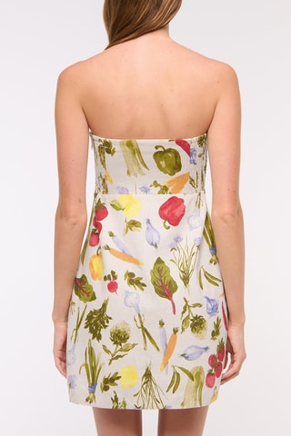 Robe bustier en lin - Beige