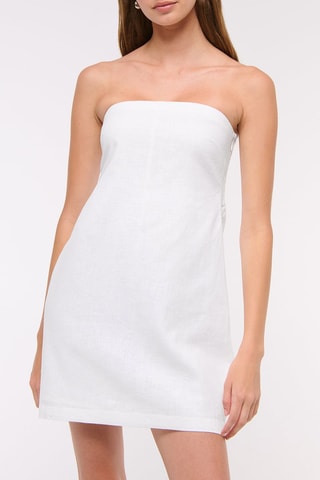 Robe bustier en lin - Ecru