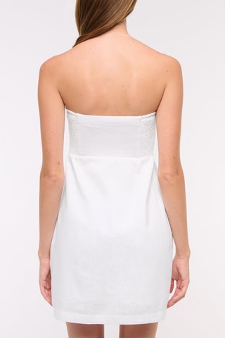 Robe bustier en lin - Ecru