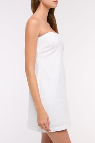 Robe bustier en lin - Ecru