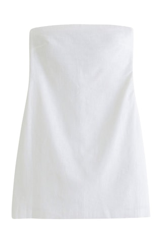 Robe bustier en lin - Ecru