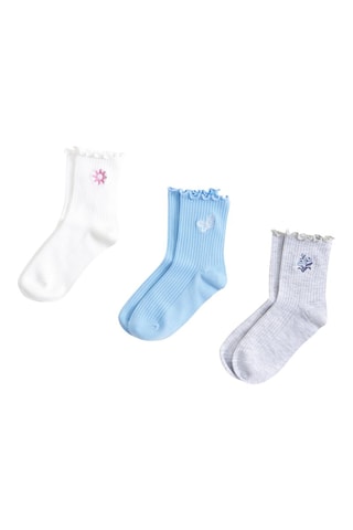 3 paires de chaussettes - Beige et blanc