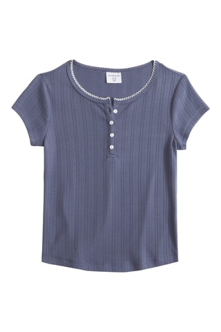 T-shirt slim - Bleu-gris