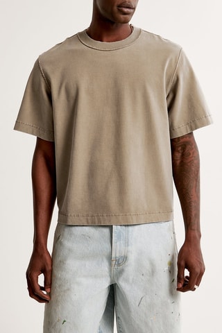 T-shirt oversize - Marron clair