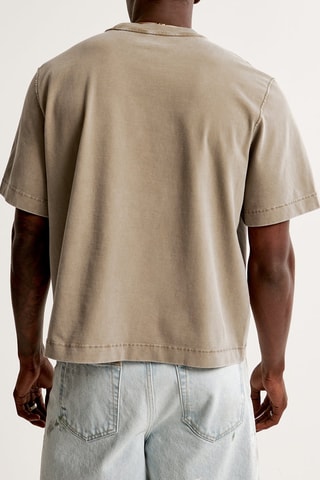 T-shirt oversize - Marron clair
