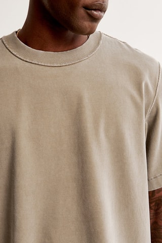 T-shirt oversize - Marron clair