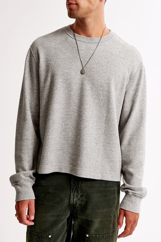 T-shirt oversize - Gris clair