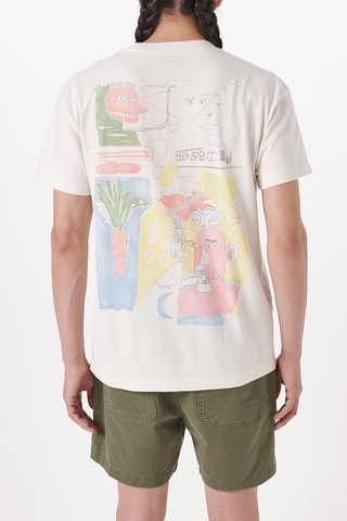 T-shirt relaxed Jean Michel Basquiat - Blanc cassé