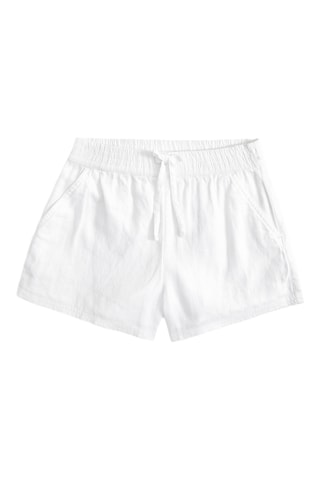 Short en lin - Blanc