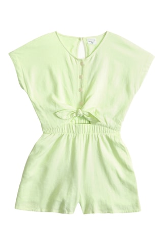 Combishort en lin - Vert clair