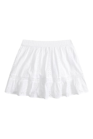 Jupe en broderie anglaise - Blanc