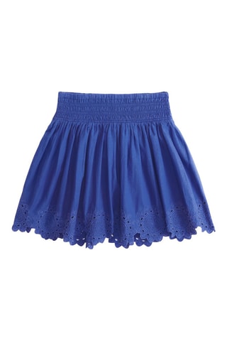 Jupe patineuse taille haute - Bleu
