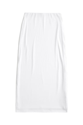 Jupe droite taille haute - Blanc