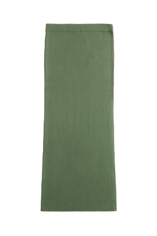 Jupe droite taille haute - Vert olive