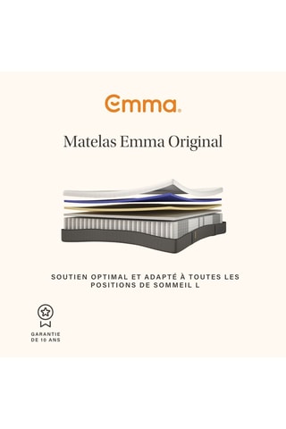 Ensemble matelas Emma Original et 2 oreillers Emma Adapt Thermorégulant