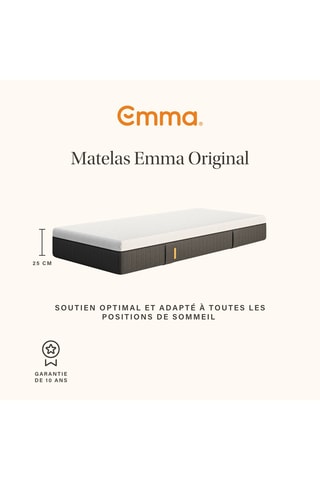 Matelas à ressort ensachés Emma Original - Epaisseur 25 cm - Confort adaptatif