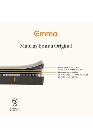 Matelas à ressort ensachés Emma Original - Epaisseur 25 cm - Confort adaptatif
