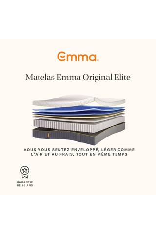 Matelas à ressort ensachés Emma Original Elite - Epaisseur  27 cm - Moelleux