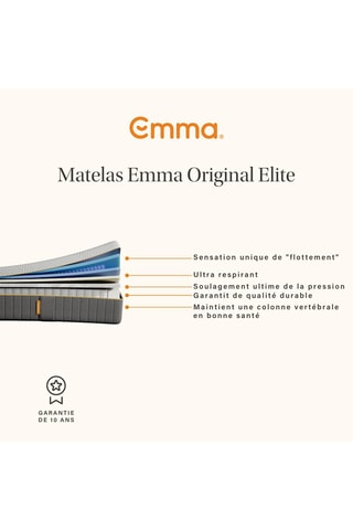 Matelas à ressort ensachés Emma Original Elite - Epaisseur  27 cm - Moelleux
