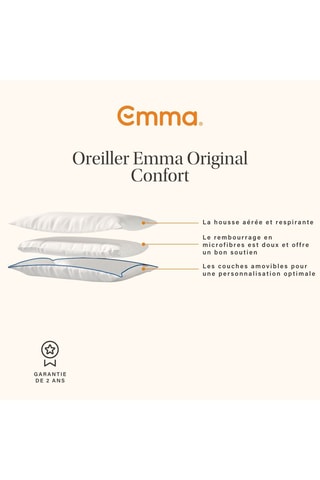 Oreiller Emma Original Confort - 1,38 kg