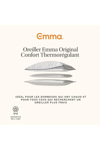 Oreiller Emma - Équilibré - 1,14 kg - Blanc