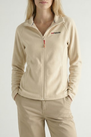 Veste polaire à capuche Tugoodana - Ecru
