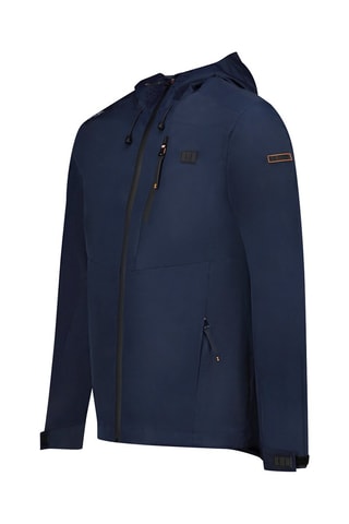 Veste à capuche - Noir, bleu et orange