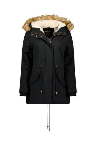 Parka à capuche Ampurieak - Noir et beige