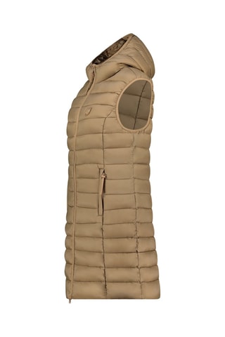 Doudoune longue sans manches Vakitaleak - Taupe