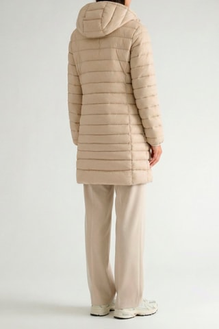 Doudoune longue à capuche - Beige